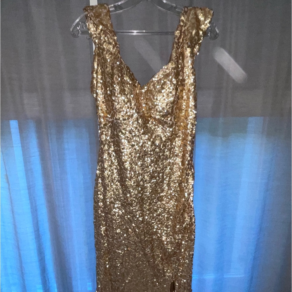 Gold sequin gown